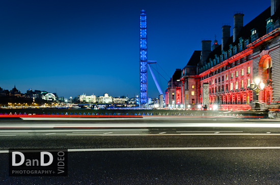 Westminster bridge night london eye