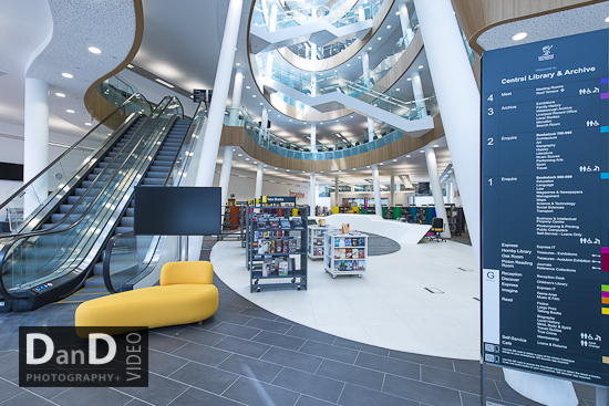 Liverpool Central Library atrium. Copyright DanD photography